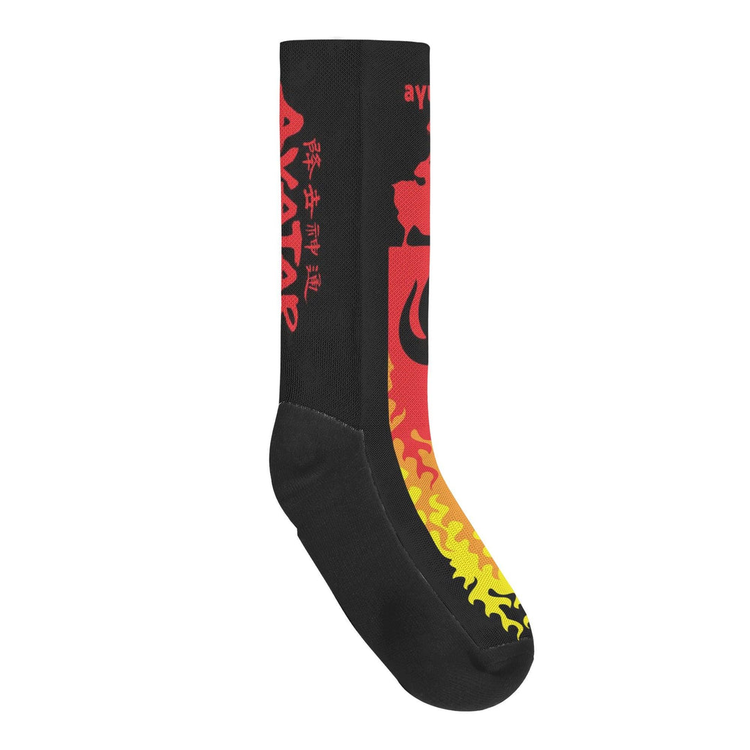 Avatar Fire Nation Silhouette Anime Socks _ popcustoms _ Ayuko