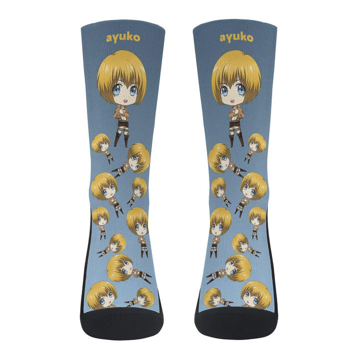 Attack On Titan Armin Arlert Anime Socks _ Attack On Titan _ Ayuko