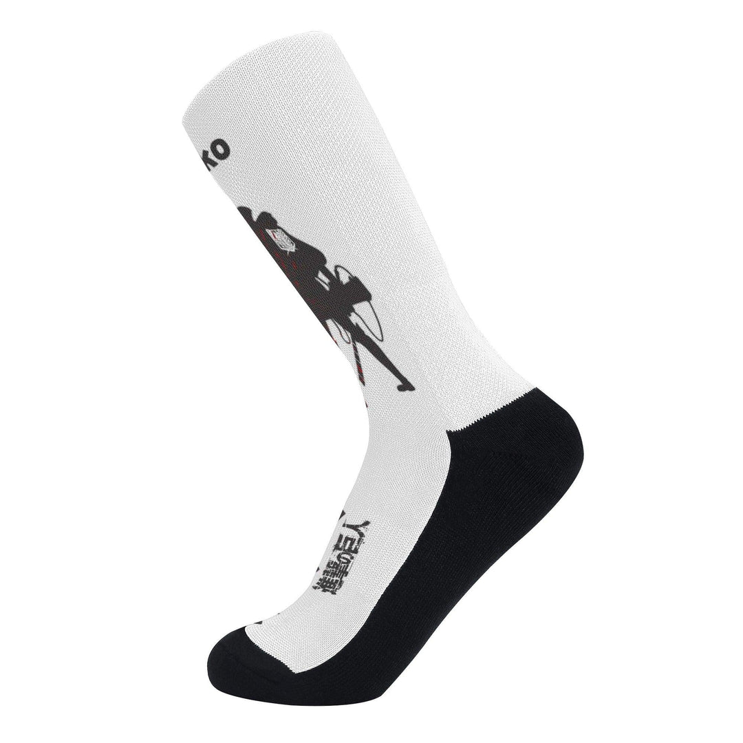 Attack On Titan Levi Ackerman Silhouette Anime Socks _ Attack On Titan _ Ayuko