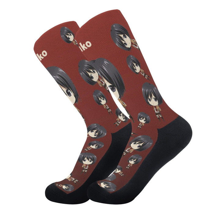 Attack On Titan Mikasa Ackerman Anime Socks _ Attack On Titan _ Ayuko