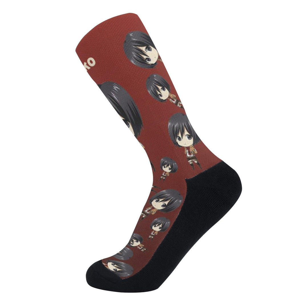 Attack On Titan Mikasa Ackerman Anime Socks _ Attack On Titan _ Ayuko