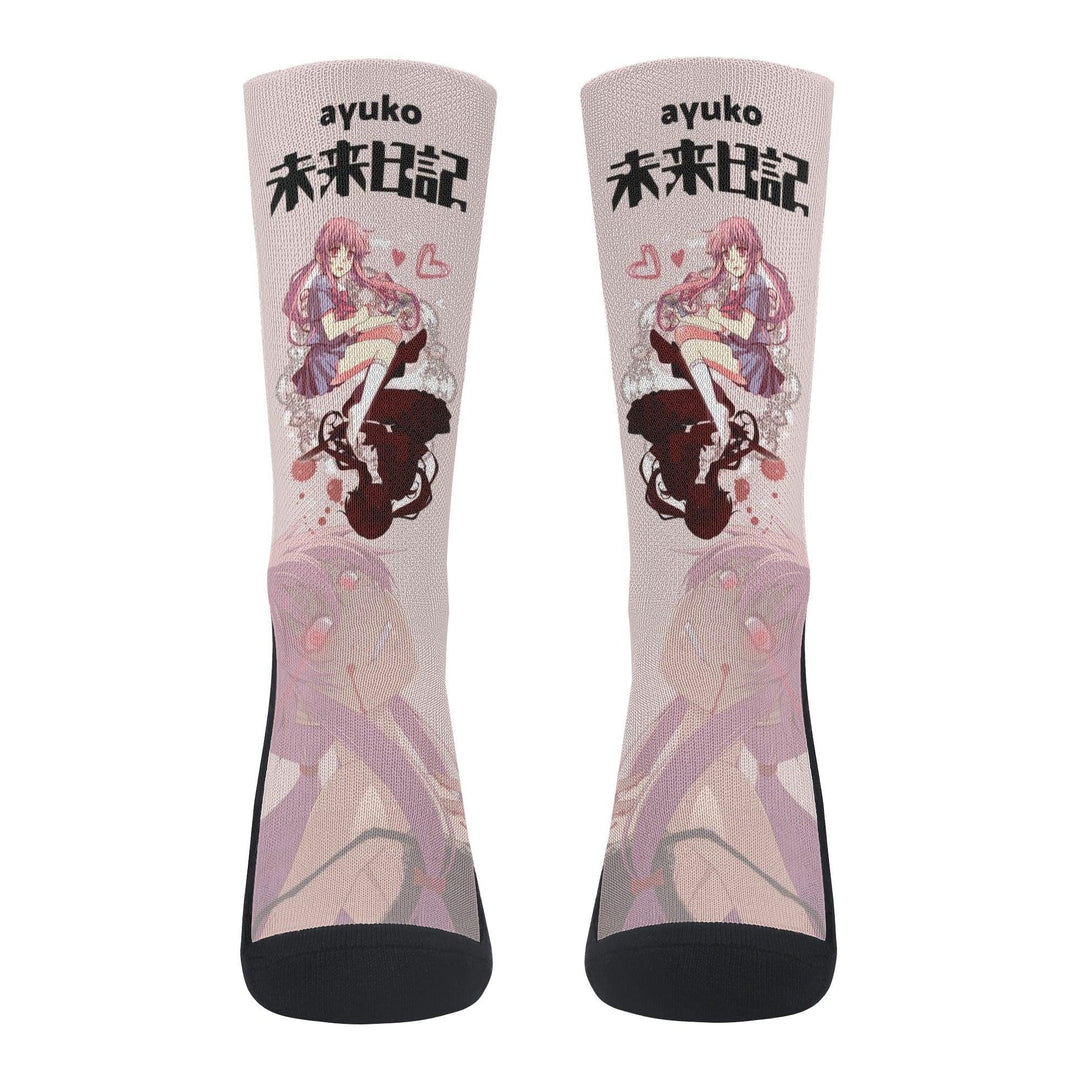 Mirai Nikki Yuno Gasai Anime Socks _ popcustoms _ Ayuko