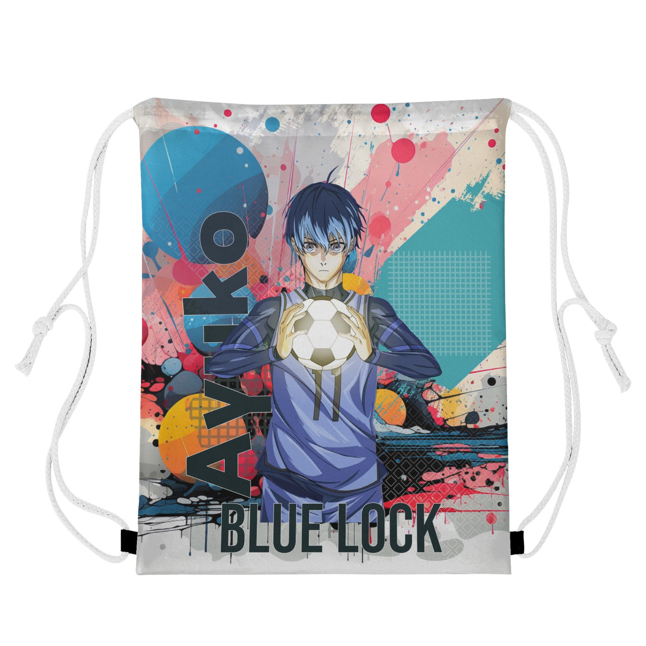 Blue Lock Drawstring Bag