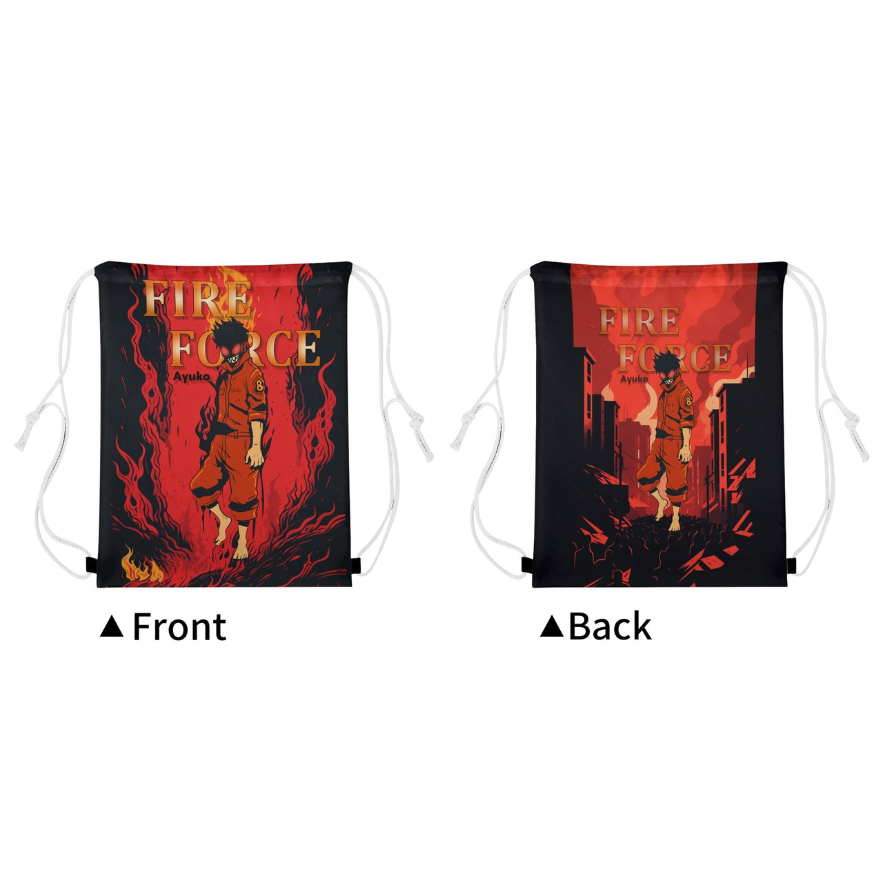 Fire Force Anime Drawstring Bag