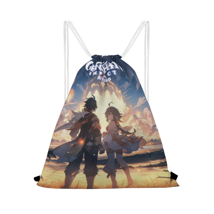 Genshin Impact Anime Drawstring Bag