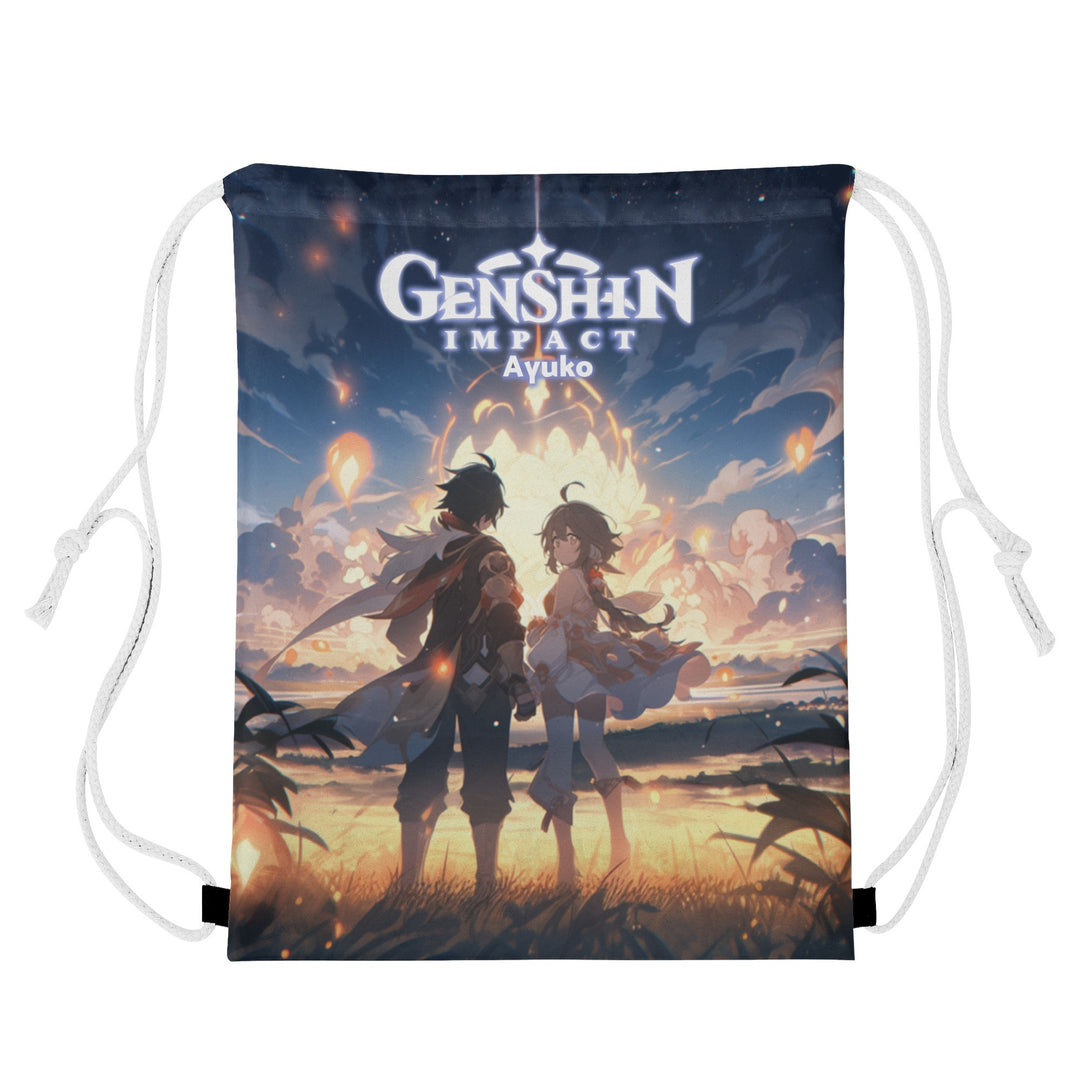 Genshin Impact Anime Drawstring Bag