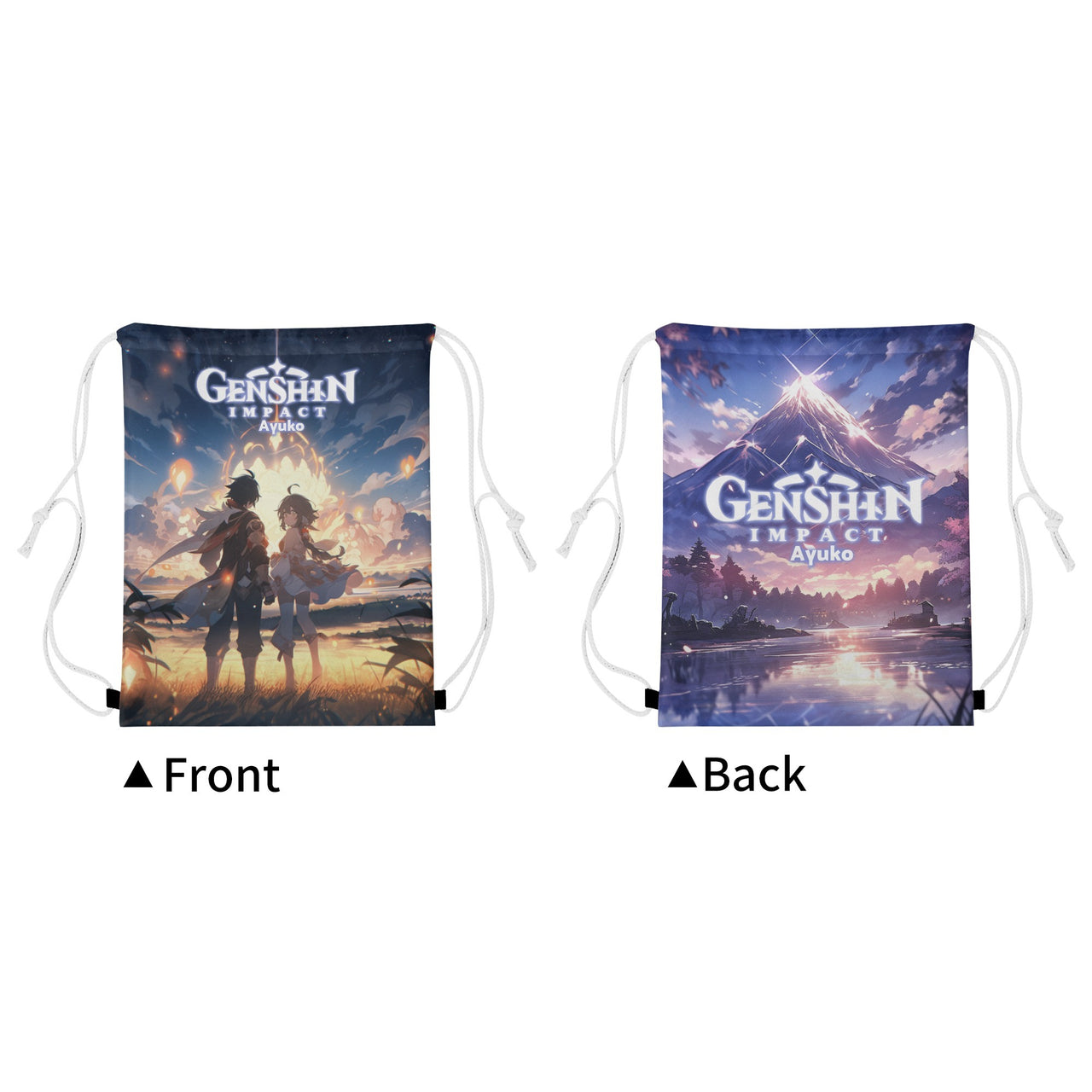 Genshin Impact Anime Drawstring Bag