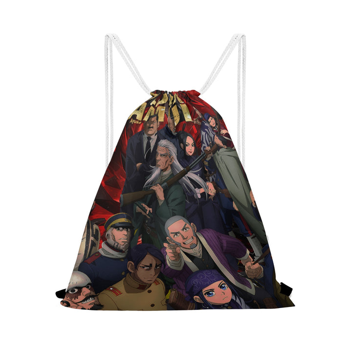 Borsa con coulisse Anime Kamuy dorata