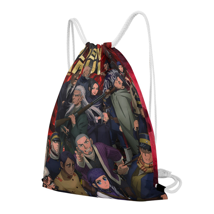 Borsa con coulisse Anime Kamuy dorata