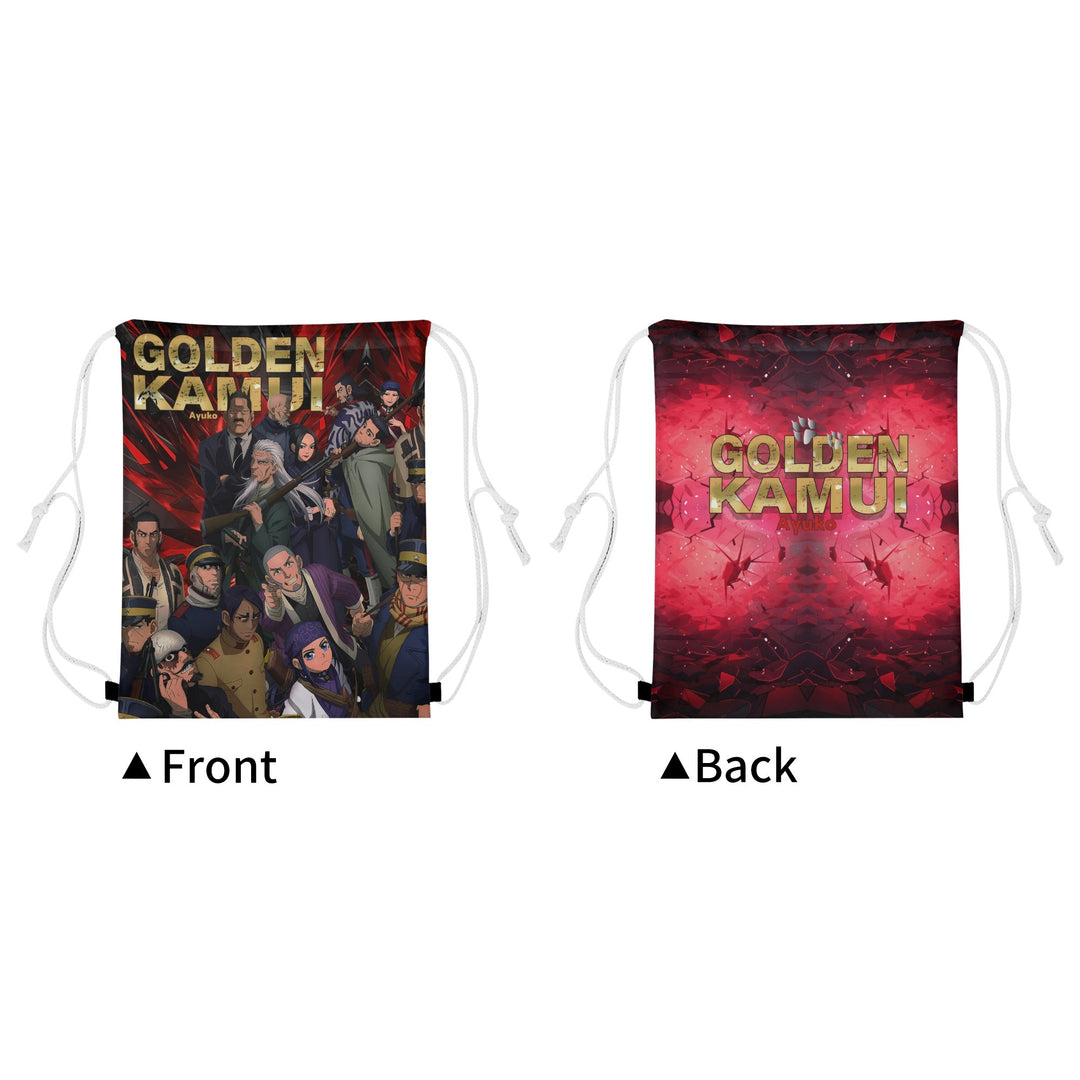 Borsa con coulisse Anime Kamuy dorata