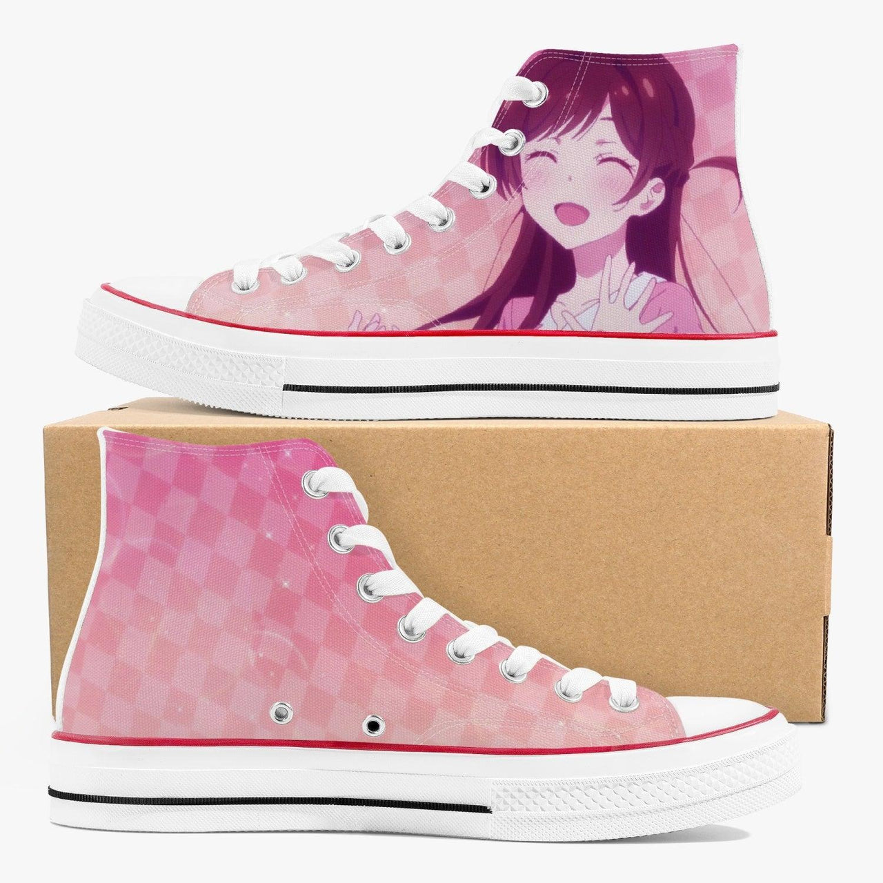 Rent A Girlfriend Chizuru Ichinose A-Star High White Anime Shoes _ Rent A Girlfriend _ Ayuko