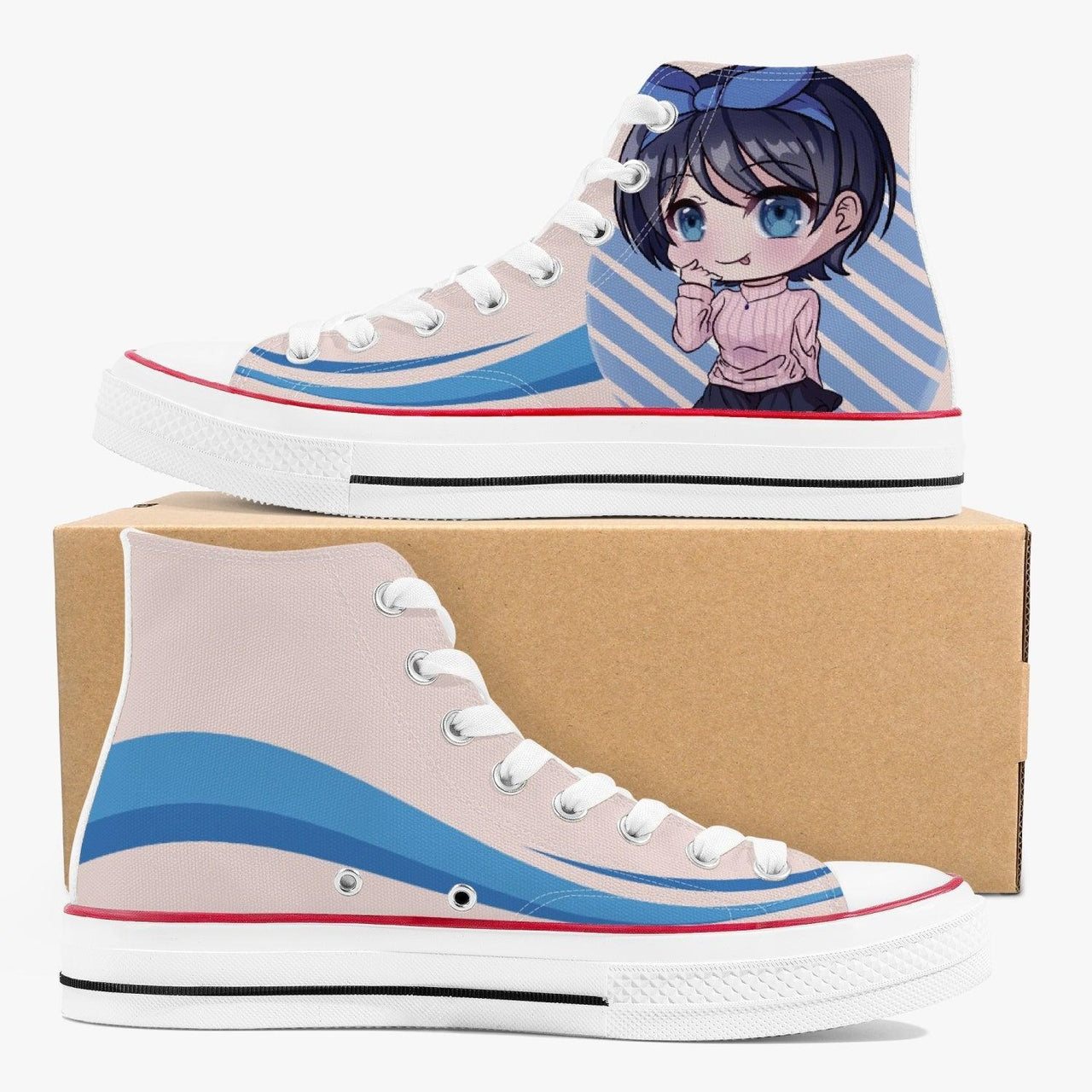 Rent A Girlfriend Ruka Sarashina A-Star High White Anime Shoes _ Rent A Girlfriend _ Ayuko