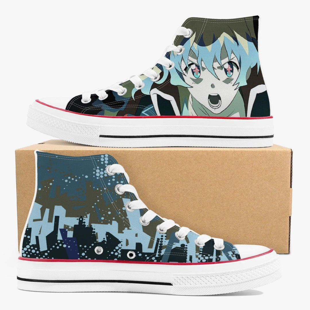 Tengen Toppa Gurren Lagann Nia A-Star High White Anime Shoes _ Tengen Toppa Gurren Lagann _ Ayuko