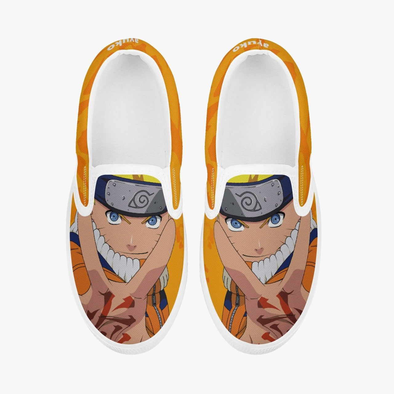 Naruto Shippuden Naruto Uzumaki Kids Slip Ons Anime Shoes _ Naruto _ Ayuko