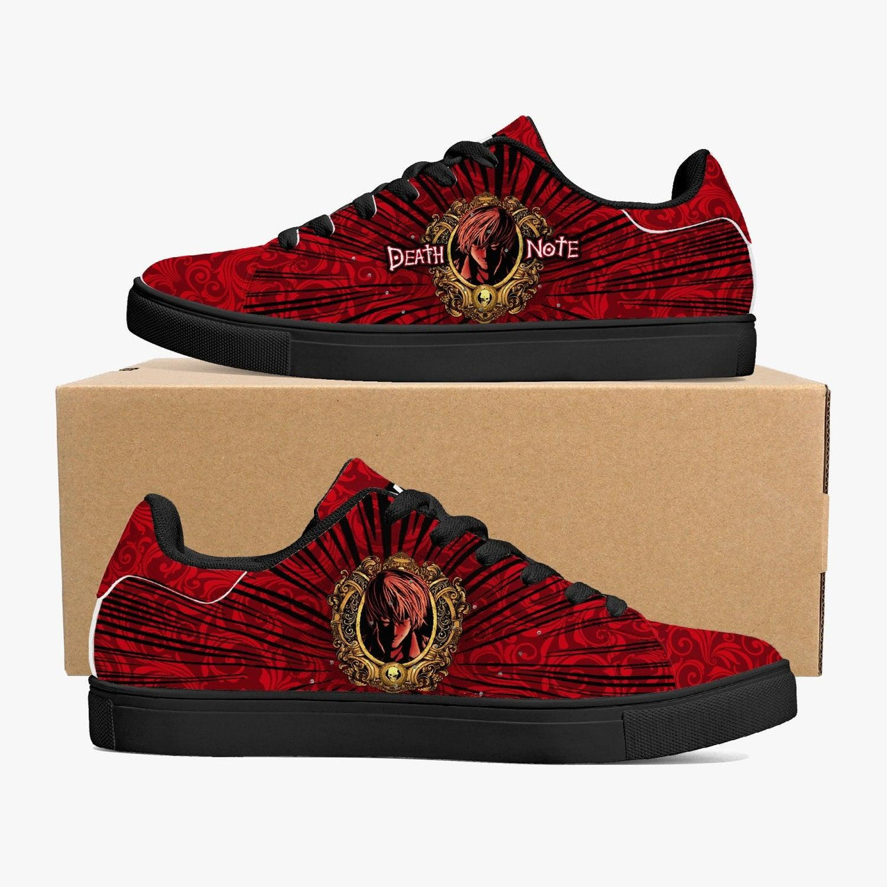Death Note Red Black Skate Anime Shoes _ Death Note _ Ayuko
