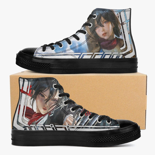 Attack On Titan Mikasa Ackerman A-Star High Anime Shoes _ Attack On Titan _ Ayuko