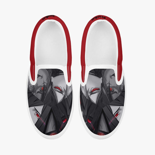 Naruto Shippuden Madara Uchiha Kids Slip Ons Anime Shoes _ Naruto _ Ayuko