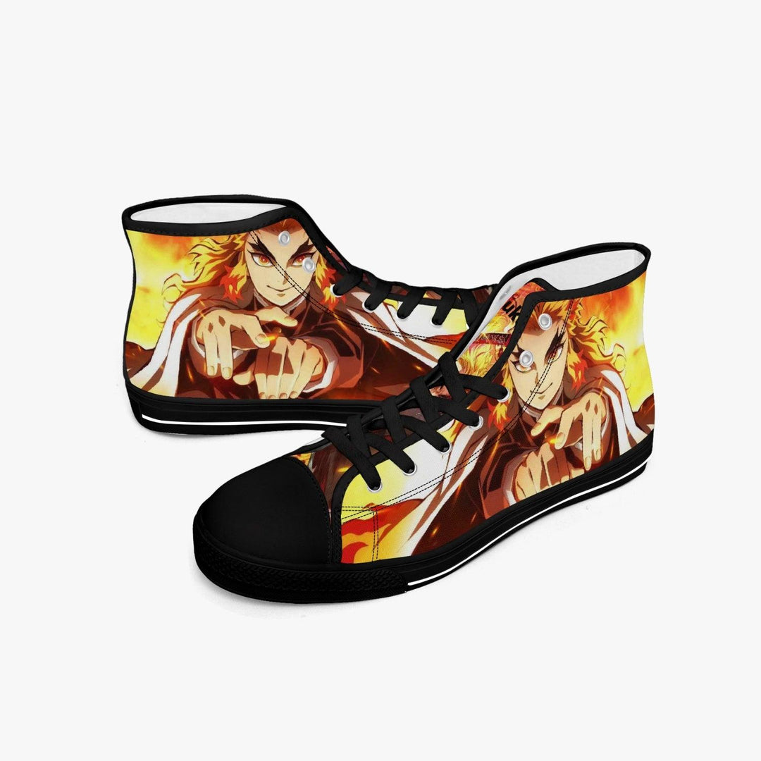 Demon Slayer Kyojuro Rengoku A-Star Mid Anime Shoes _ Demon Slayer _ Ayuko