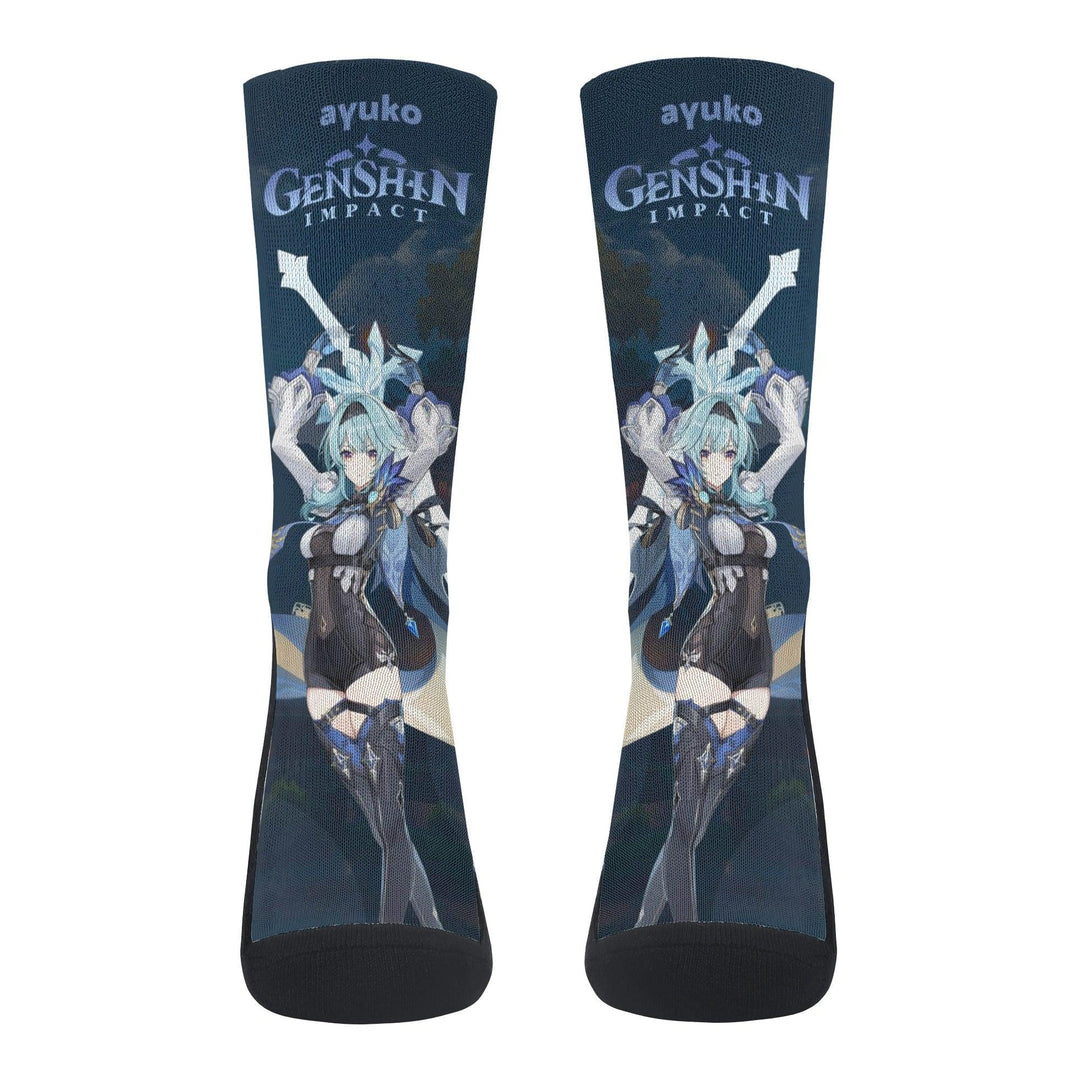 Genshin Impact Eula Anime Socks _ Genshin Impact _ Ayuko