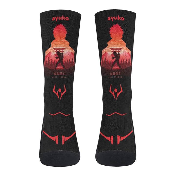 Jujutsu Kaisen Itadori Anime Socks _ Jujutsu Kaisen _ Ayuko