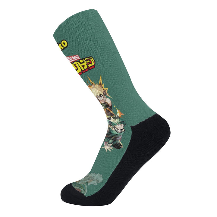 My Hero Academia Deku And Bakugo Anime Socks _ My Hero Academia _ Ayuko