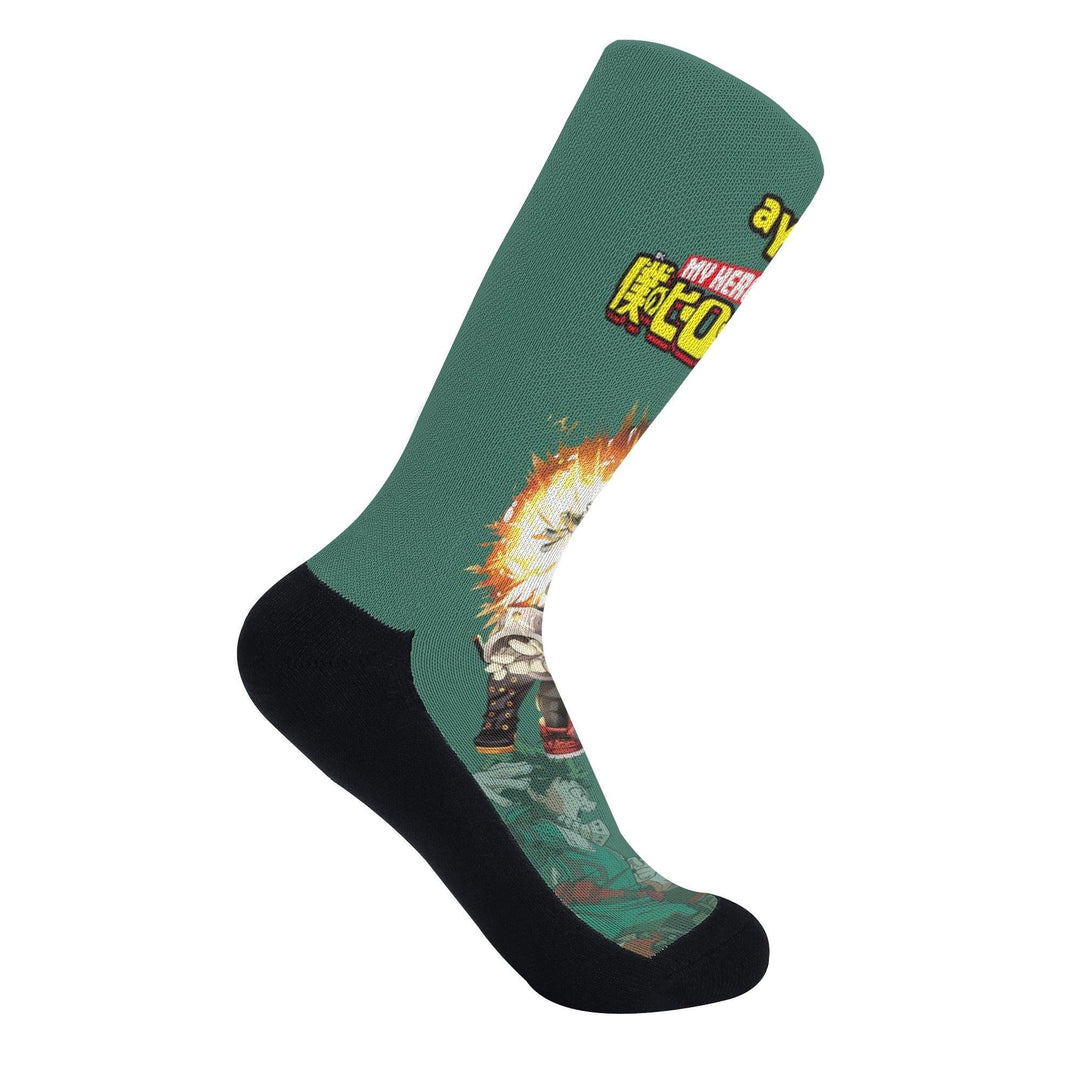 My Hero Academia Deku And Bakugo Anime Socks _ My Hero Academia _ Ayuko