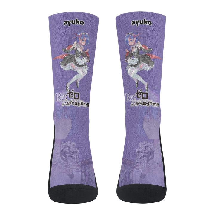 Re:Zero Rem Anime Socks _ Re:Zero _ Ayuko