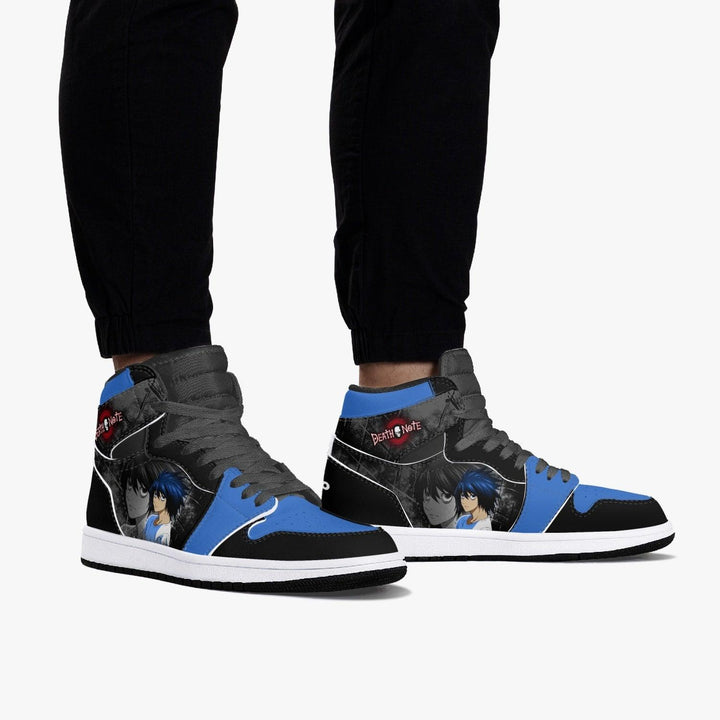 Death Note L Blue-Black JD1 Mid Anime Shoes _ Death Note _ Ayuko