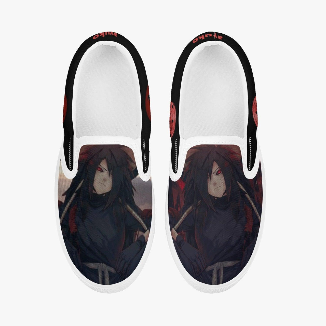 Naruto Shippuden Madara Kids Slip Ons Anime Shoes _ Naruto _ Ayuko