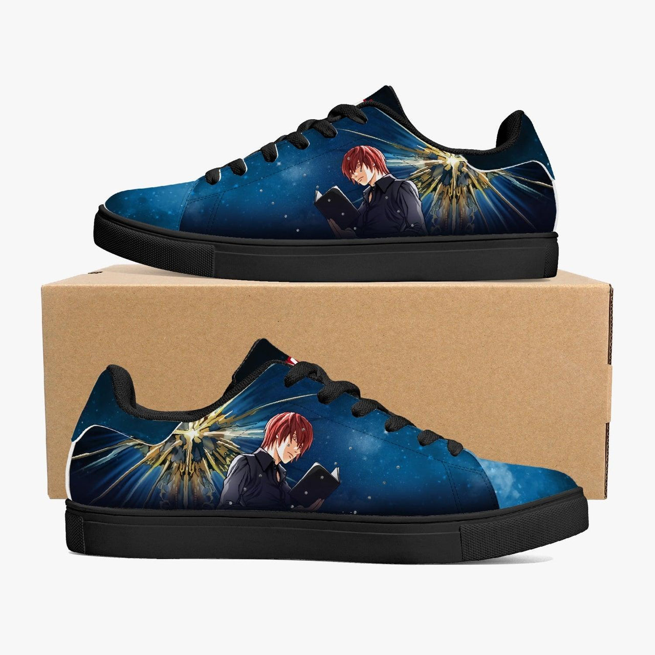 Death Note Light Yagami Blue Skate Anime Shoes _ Death Note _ Ayuko