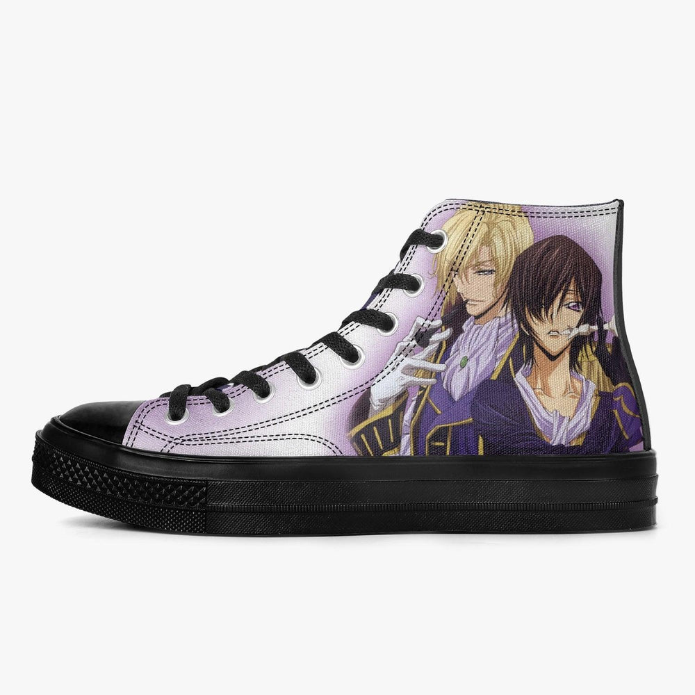 Code Geass Lelouch vi Britannia And Schneizel el Britannia A-Star High Anime Shoes _ Code Geass _ Ayuko