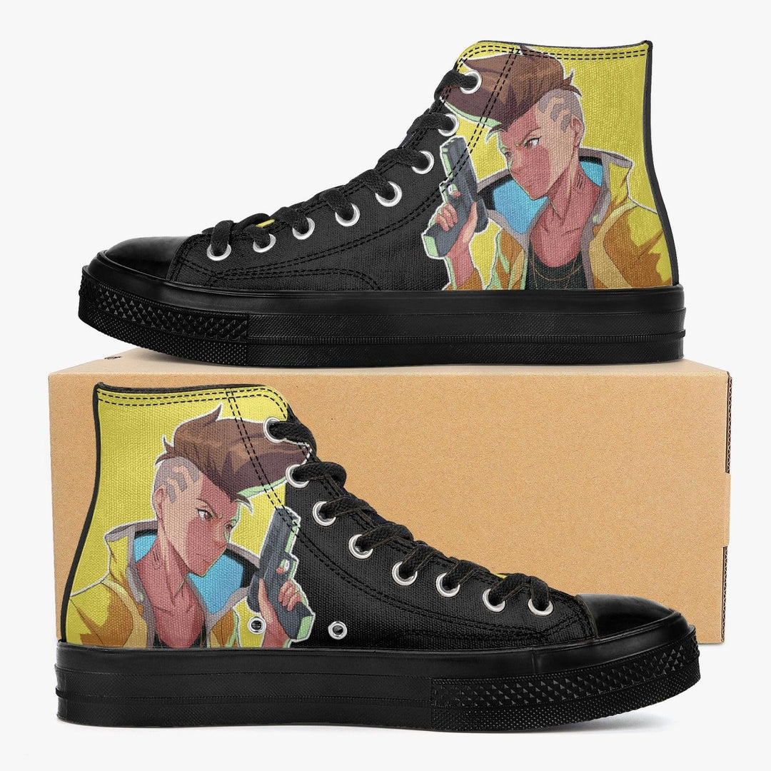 Cyberpunk Edgerunners David A-Star High Anime Shoes _ Cyberpunk Edgerunners _ Ayuko