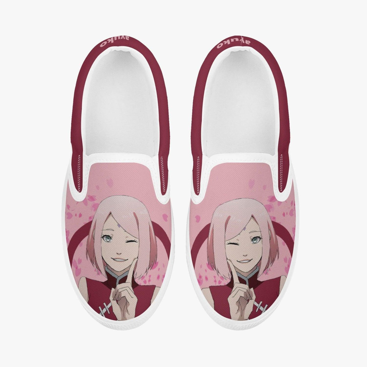 Naruto Shippuden Sakura Haruno Kids Slipons Anime Shoes _ Naruto _ Ayuko
