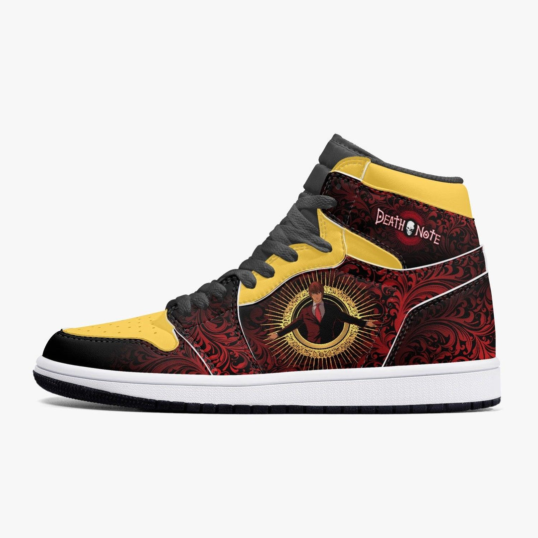 Death Note Light Yagami Red-Yellow JD1 Mid Anime Shoes _ Death Note _ Ayuko