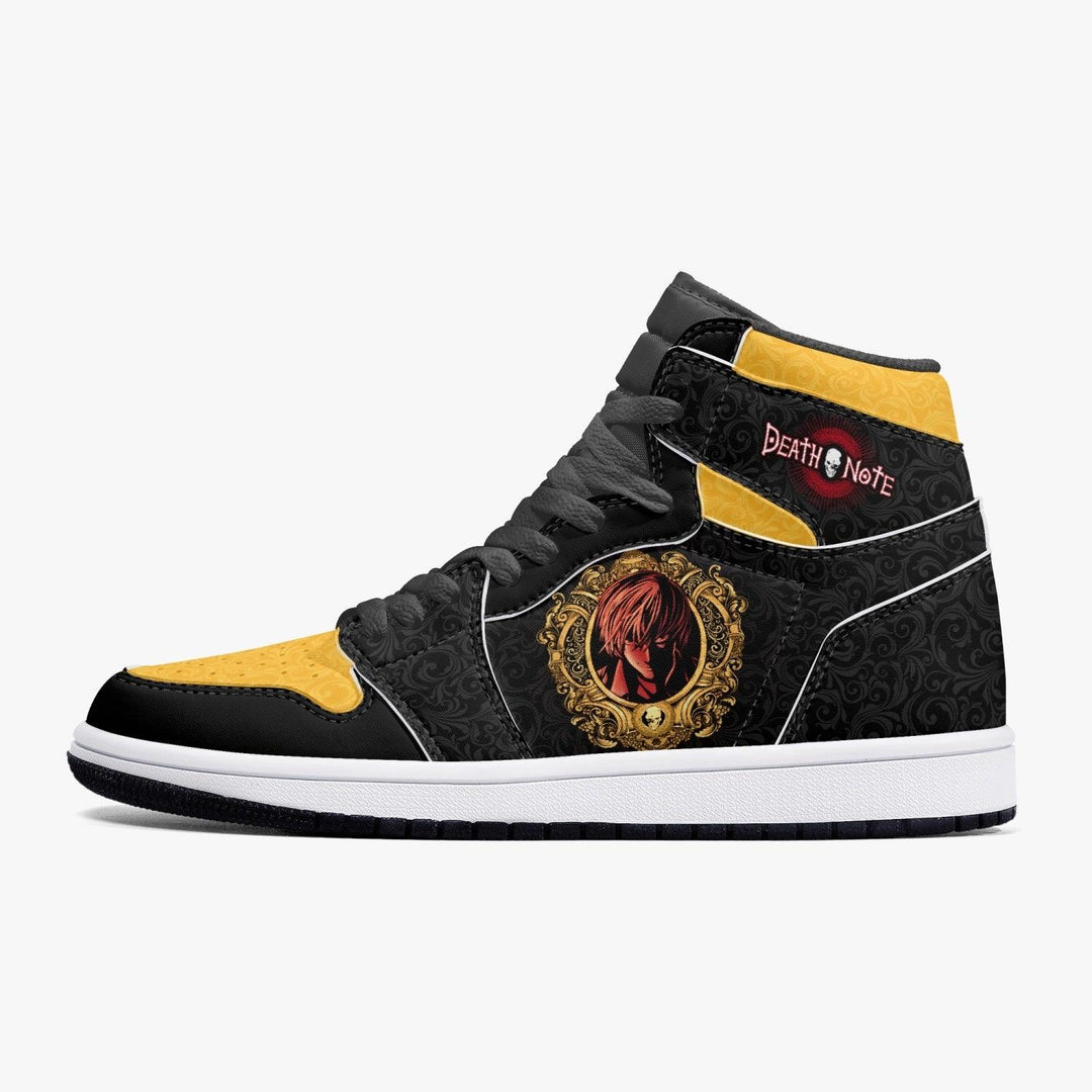 Death Note Light Yagami Yellow Black JD1 Mid Anime Shoes _ Death Note _ Ayuko