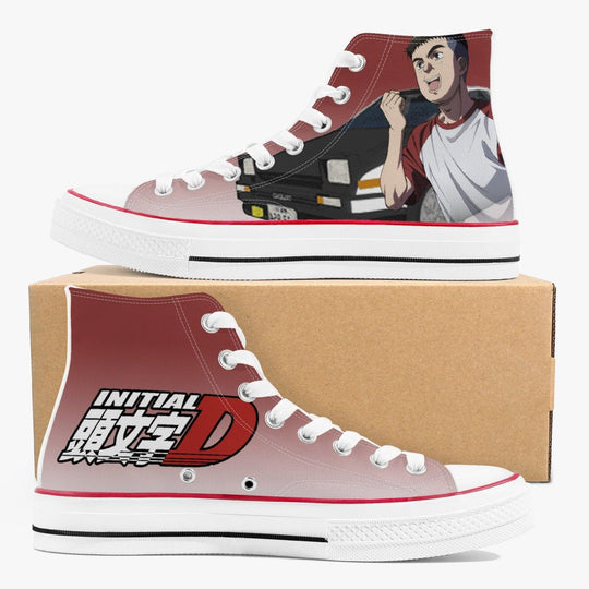 Initial D Itsuki Takeuchi A-Star High White Anime Shoes _ Initial D _ Ayuko