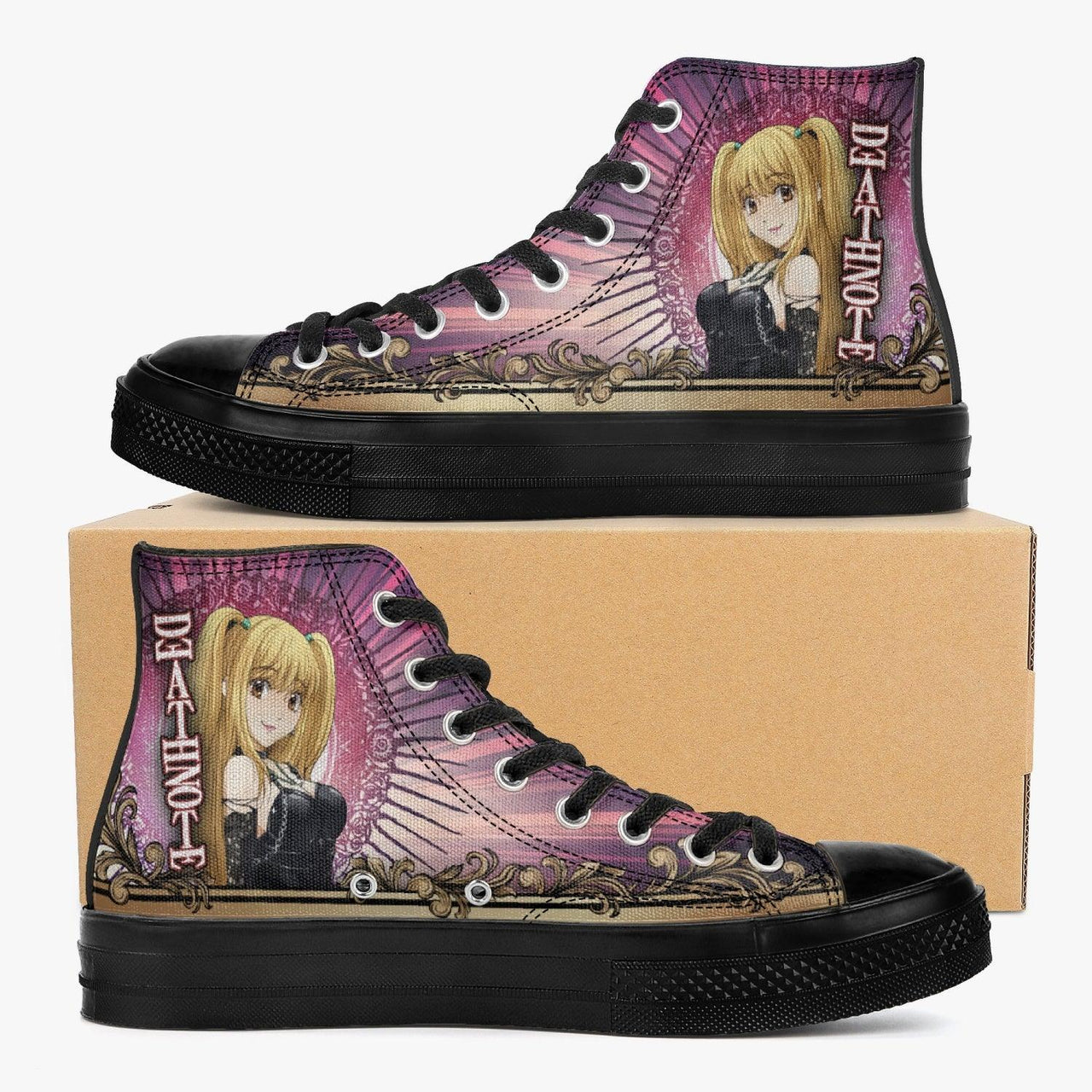 Death Note Misa Pink A-Star High Anime Shoes _ Death Note _ Ayuko