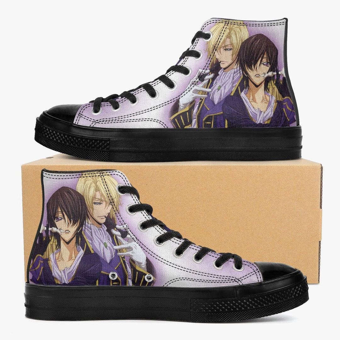 Code Geass Lelouch vi Britannia And Schneizel el Britannia A-Star High Anime Shoes _ Code Geass _ Ayuko