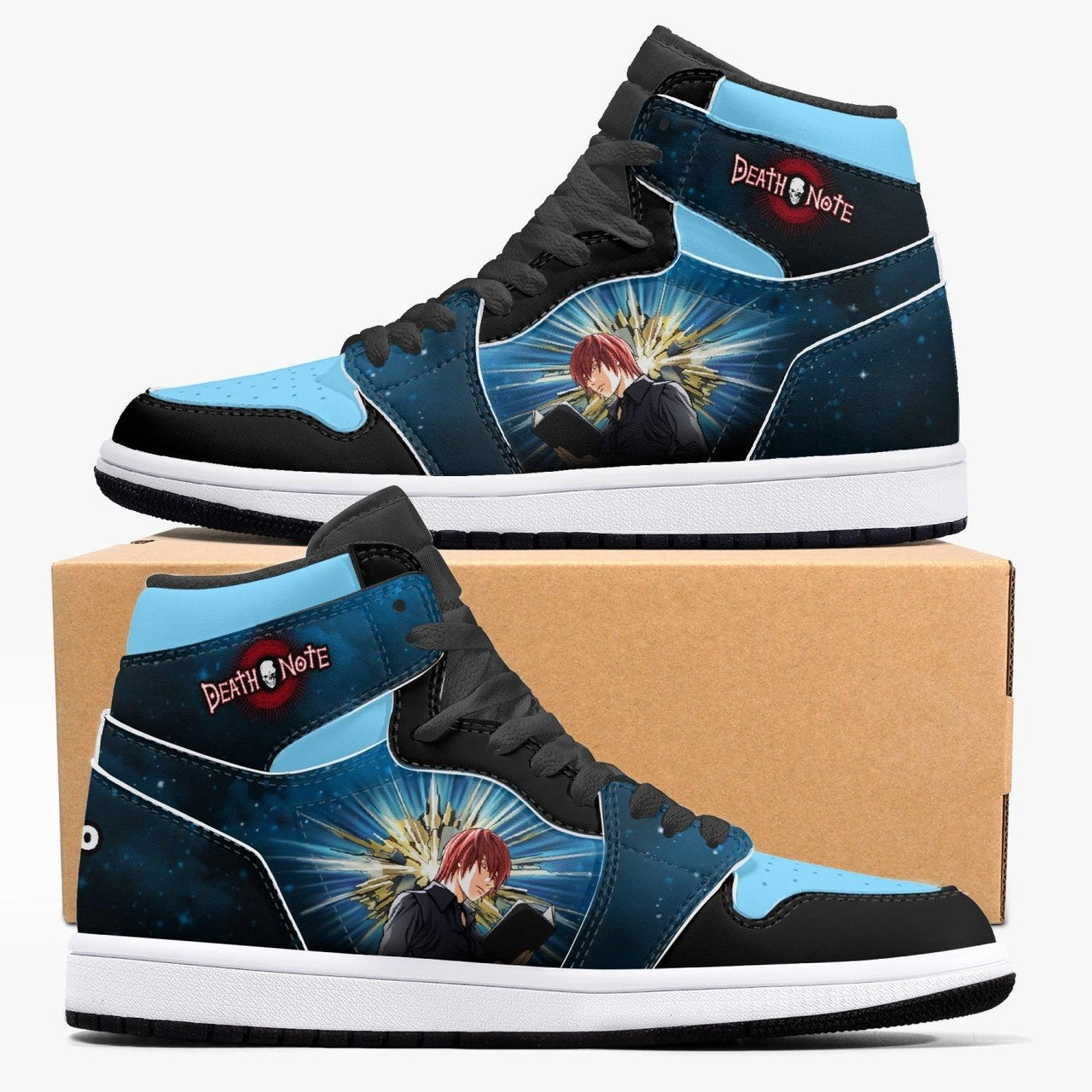 Death Note Light Yagami Blue-Black JD1 Mid Anime Shoes _ Death Note _ Ayuko