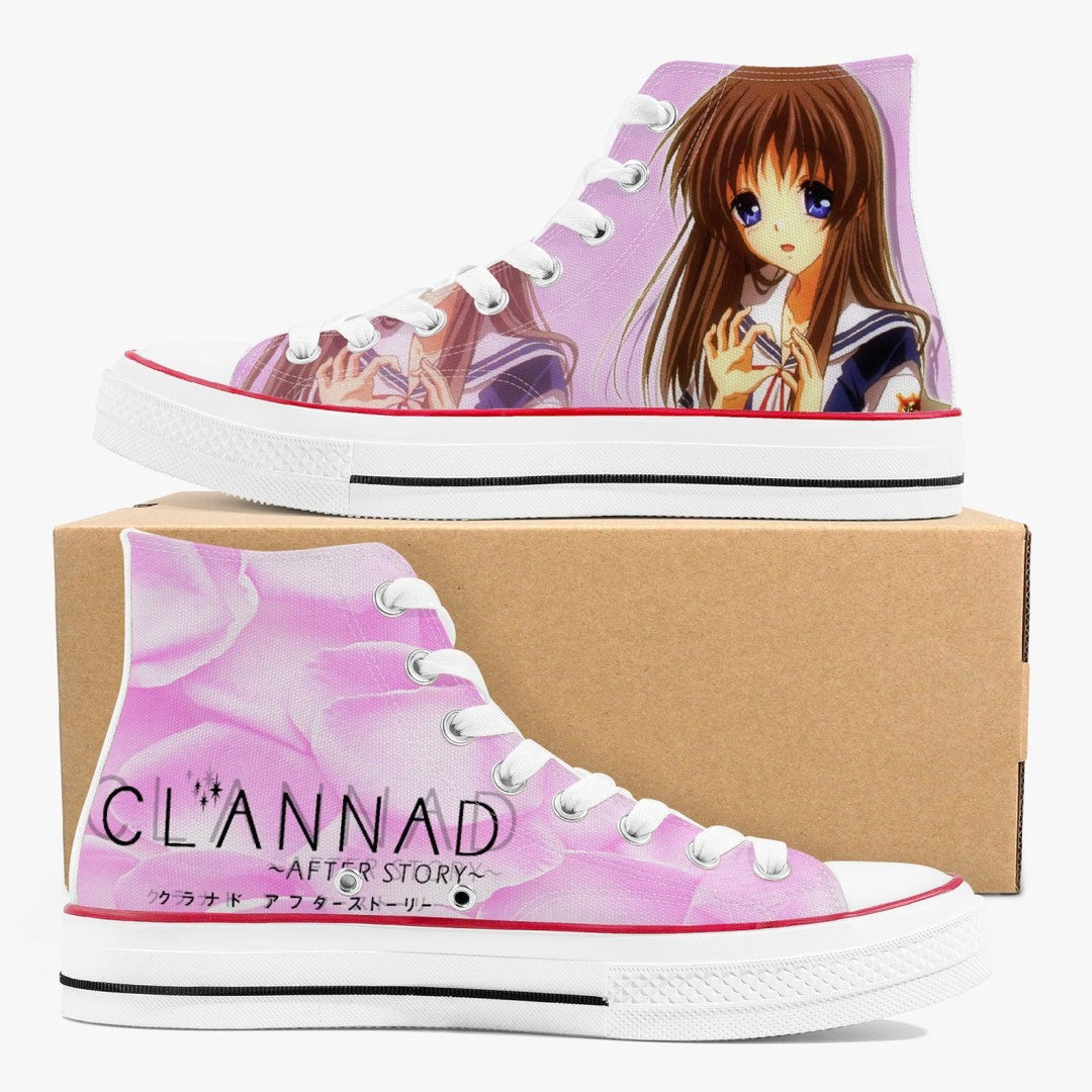 Clannad Nagisa Furukawa A-Star High White Anime Shoes _ Clannad _ Ayuko