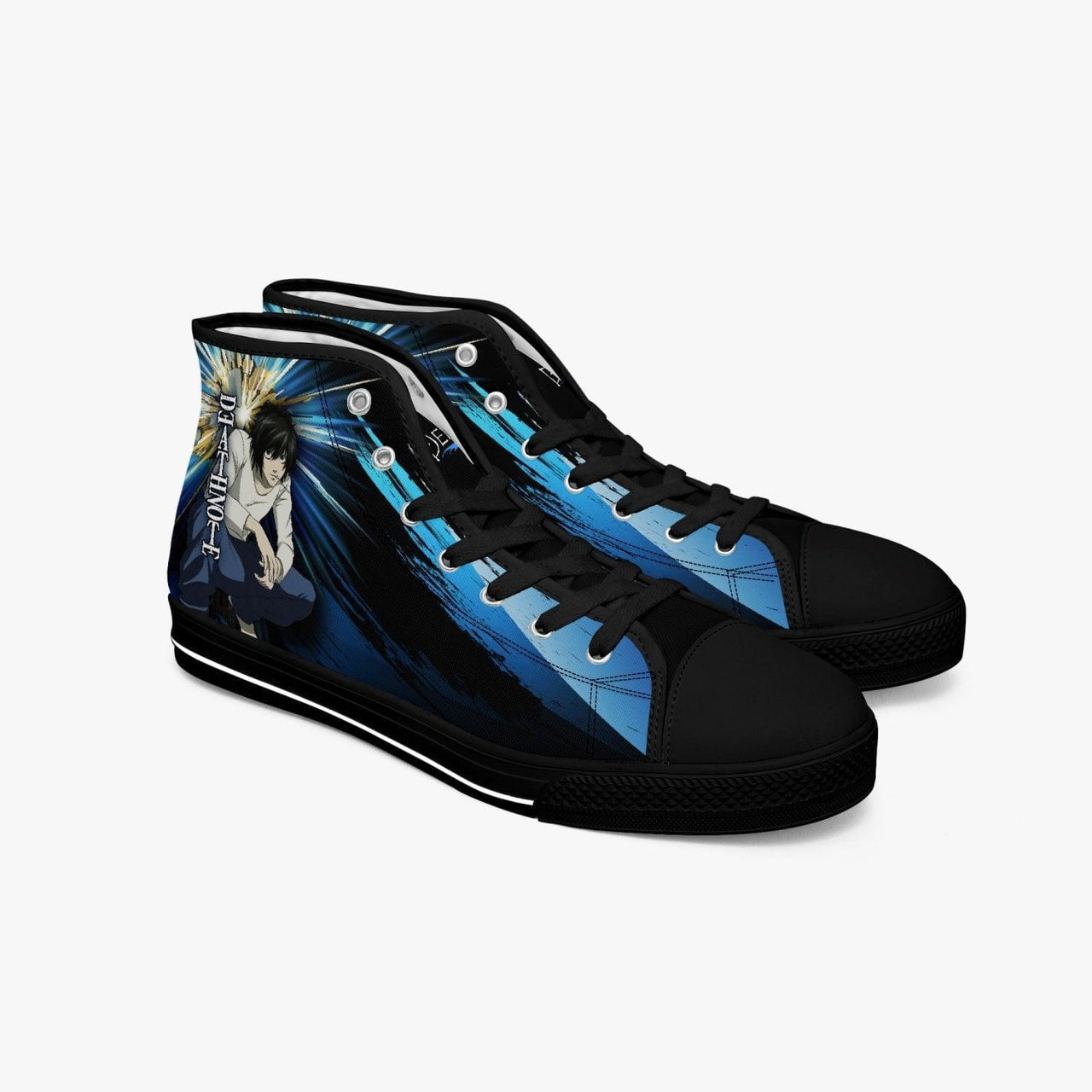 Death Note 'L' Blue A-Star Mid Anime Shoes _ Death Note _ Ayuko