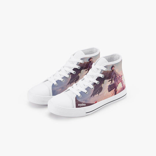 Attack On Titan Levi Ackerman Kids A-Star High Anime Shoes _ Attack On Titan _ Ayuko