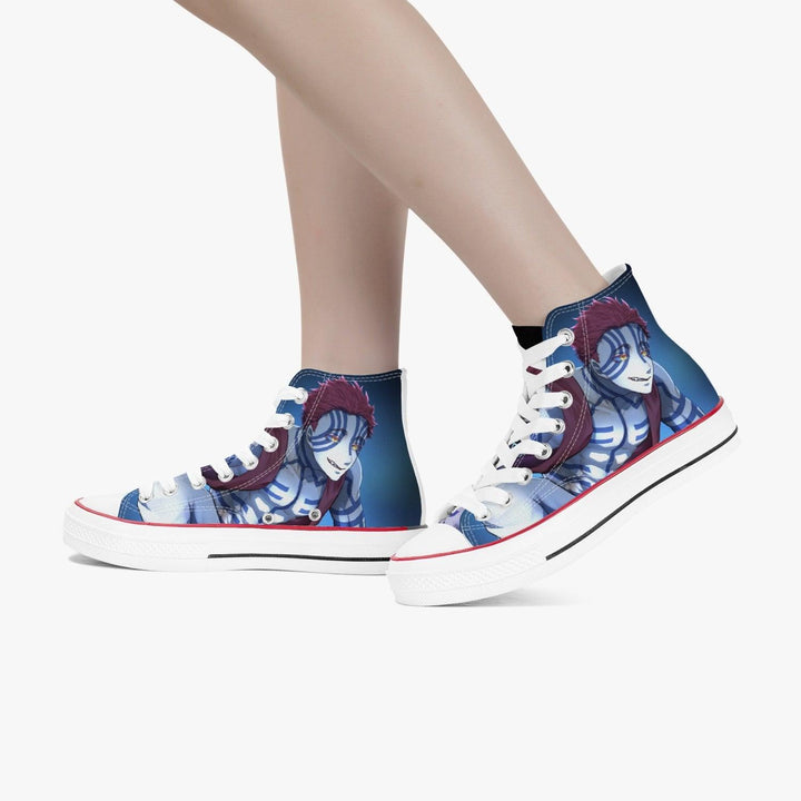 Demon Slayer Akaza A-Star High White Anime Shoes _ Demon Slayer _ Ayuko