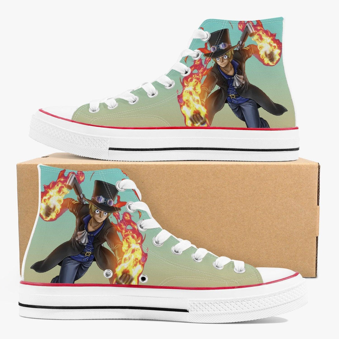 One Piece Sabo A-Star High White Anime Shoes _ One Piece _ Ayuko