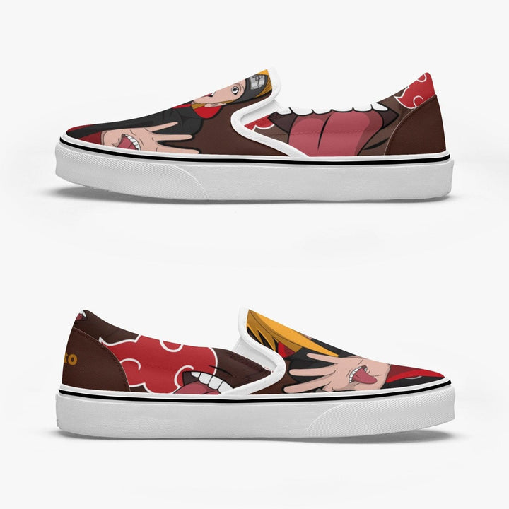 Deidara Naruto Slip Ons - Red & Brown Design for Anime Fans _ Naruto _ Ayuko