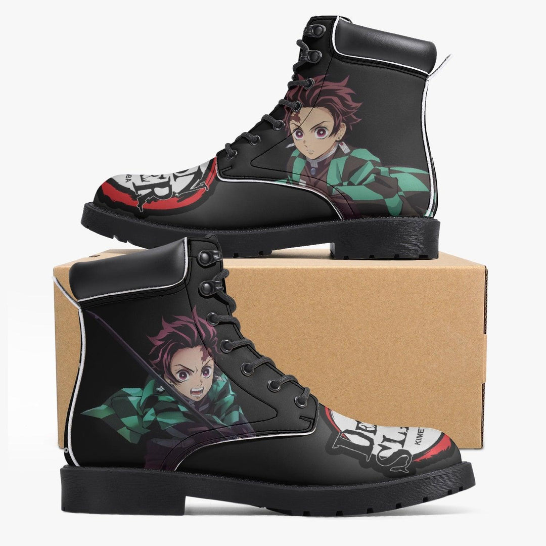 Demon Slayer Tanjiro Kamado Casual Leather Boots Anime Shoes _ Demon Slayer _ Ayuko