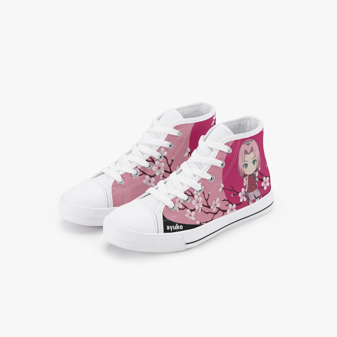 Naruto Shippuden Sakura Kids A-Star High Anime Shoes _ Naruto _ Ayuko