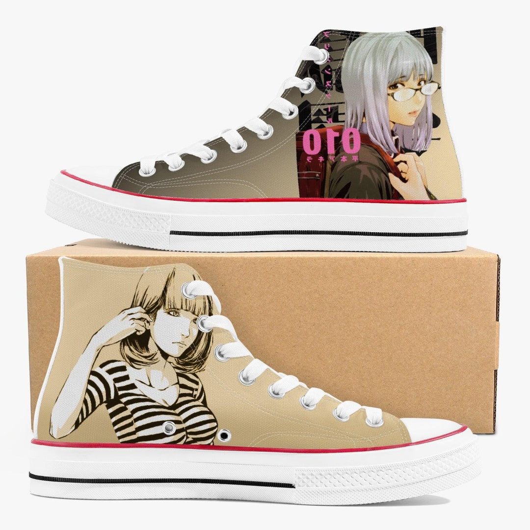 Prison School Meiko Shiraki & Hana Midorikawa A-Star High White Anime Shoes _ Prison School _ Ayuko