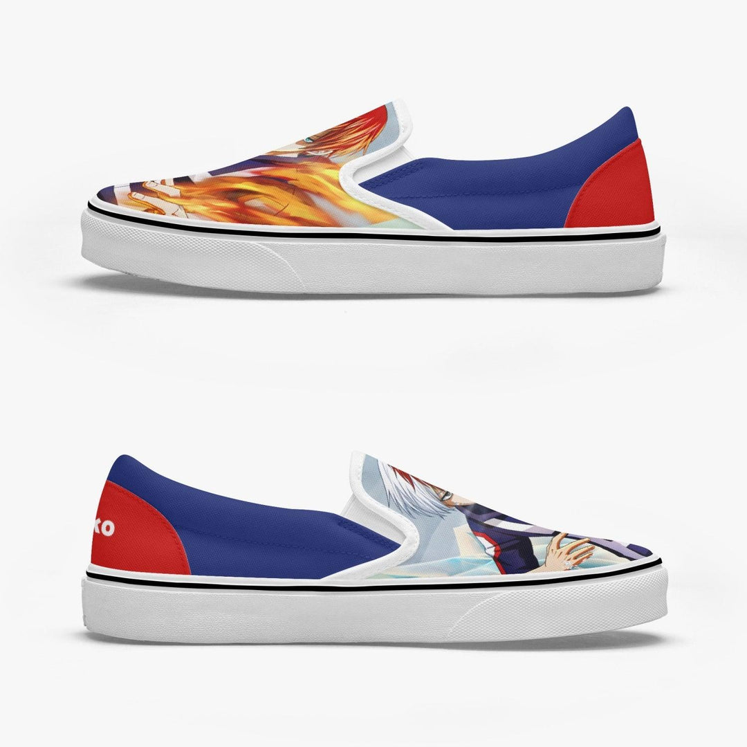 My Hero Academia Shoto Todoroki Slip Ons Anime Shoes _ My Hero Academia _ Ayuko