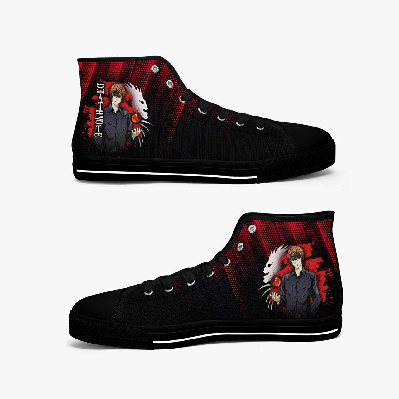 Death Note Light Yagami Red Black A-Star Mid Anime Shoes _ Death Note _ Ayuko